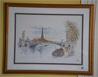 Eiffel Tower Watercolor Print by Jacquez ?