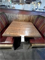 *EACH*DISTRESSED OAK 36"X36" TABLES W/4-PRONG BASE