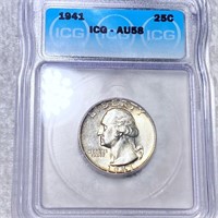 1941 Washington Silver Quarter ICG - AU58