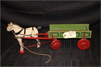 Rich Toys Horse and Wagon Childs Pull Toy