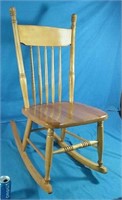 Hardwood rocking chair 16" x 14" x 34"