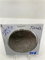 1923 Peace  Dollar XF Toned