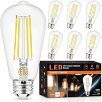 NEW $30 6PK Edison LED 60W Bulbs Dimmable