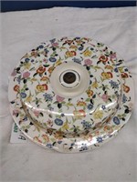 Floral Appetizer Plate with Cover-Japan