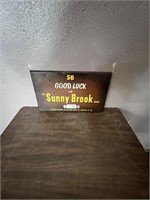 GOOD LUCK SUNNY BROOK WOOD SIGN