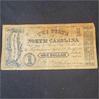 1862 NC 1 Dollar Bill
