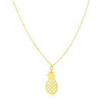 14k Gold Pineapple Necklace