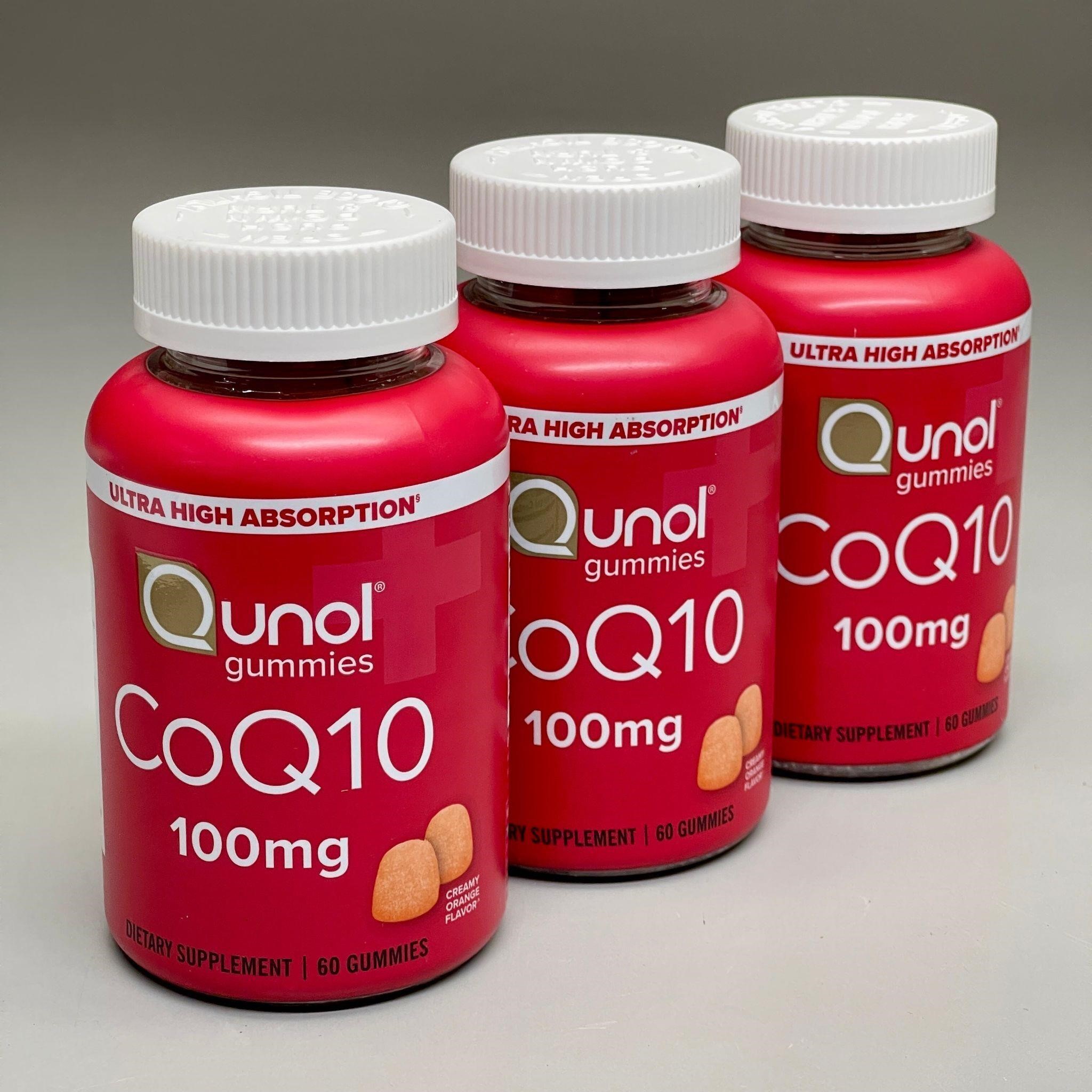 QUNOL (3 PACK) CoQ10 Gummy Dietary Supplements