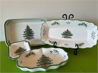 Spode Christmas Tree Serving Dishes