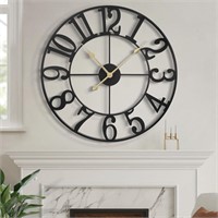 LEIKE Wall Clock for Living Room 24 Inch Large Wal