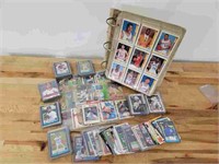 Binder Filled with Sports Trading Cards