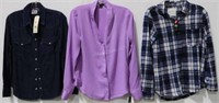 Lot of 3 Ladies Button Up Shirts Sz S - NWT