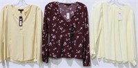 Lot of 3 Assorted Ladies Shirts Sz XS - NWT $100