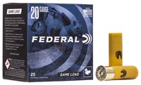 Federal H2008 GameShok Upland 20 Gauge 2.75 78 oz