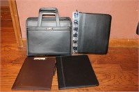 Leather Brief Case & Folders