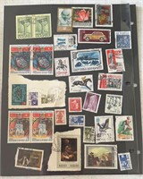 3) Pages of used & Unused Vintage Russia Stamps 1