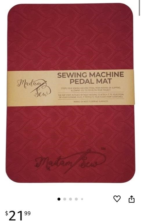 Madam Sew Sewing Machine Pedal Mat | No Slip