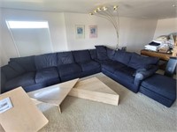 Awesome Large Sectional Sofa Couch w/ Ottoman