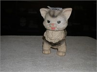 Vintage Edward Mobley Rubber Cat Statue w/