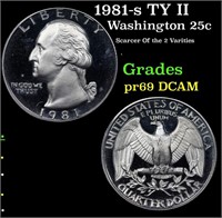 Proof 1981-s TY II Washington Quarter 25c Grades G