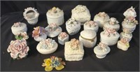 Florwer Ceramic Trinket Boxes