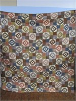 2005 BROWN TONED LARGE QUILT