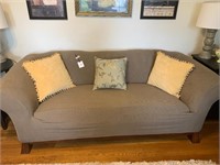 SEALY SOFA W/slipcover RED UNDERNEATH