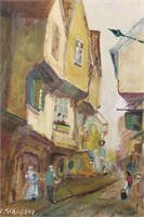 L.C. Schubert Painting of Village