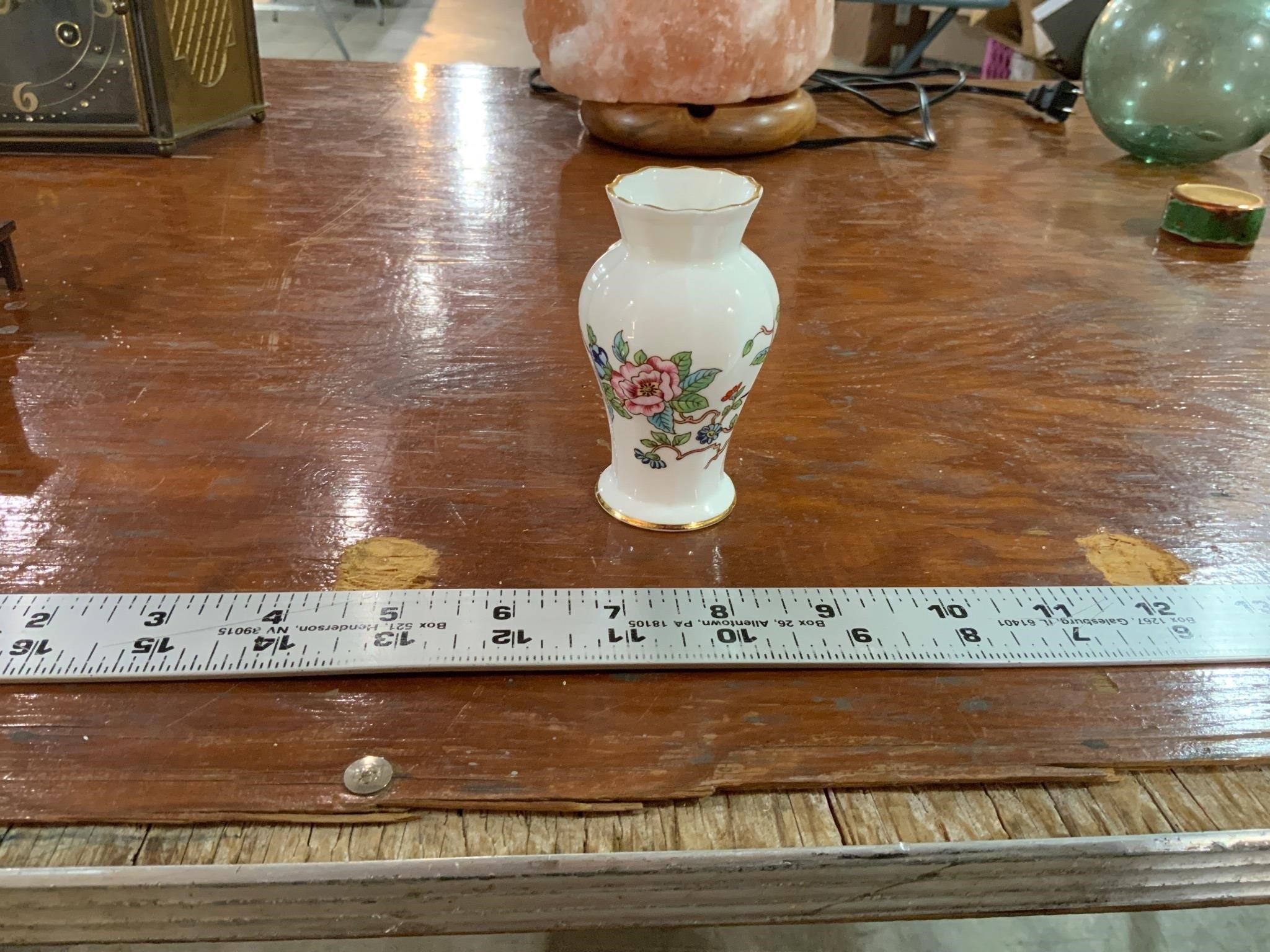 Aynsley Pembroke China bud vase urn 3.5"