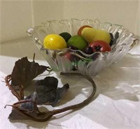 Very nice clear and frosted tulip bowl probably