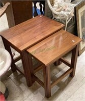 Beautiful solid wood nesting table set - largest