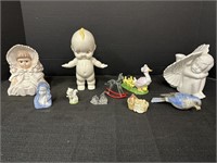 Porcelain, Resin, Glass Figures