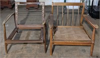 (W) Mid Century Wooden Chair Frames. One made in