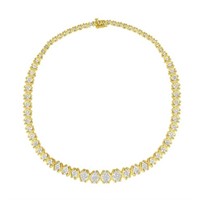 10K Gold Diamond Riviera Necklace