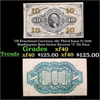 US Fractional Currency 10c Third Issue fr-1256 Was