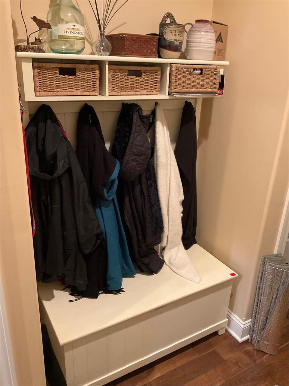 Mudroom Organization. Hinges Broken.