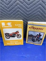 Pair of Kawasaki motor bike service manuals