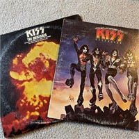 2 Vintage Vinyl Records KISS