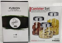 Glass Canister Set & Fusion T Lite Holder