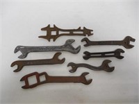 lot of 7 wrenches Wood, Peerless, others W P Co