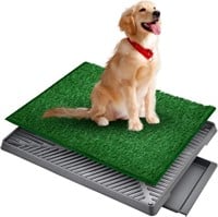 Dog Grass Pad with Tray, Dog Toilet Indoor Dog Tra