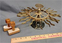 Vtg Universal Metal Carousel Rubber Stamp holder