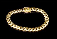 18ct yellow gold curb link bracelet