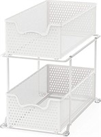 SimpleHouseware 2 Tier Cabinet Basket Organizer