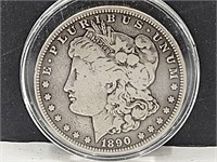 1890 Carson City Silver Morgan Dollar Coin