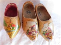 Wooden dutch shoes: one pair hand painted -