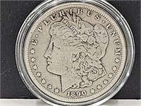 1890 Carson City Silver Morgan Dollar Coin