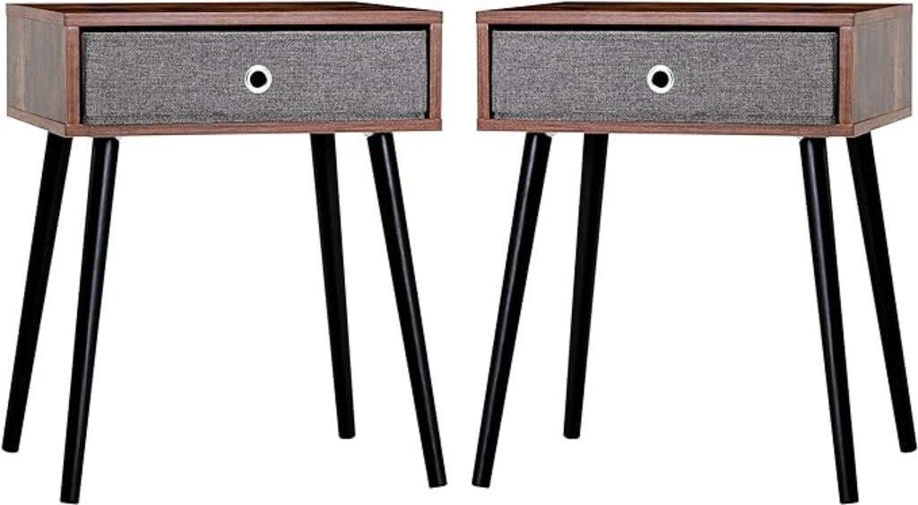 DYHOME Nightstand, End Table with Storage,