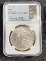 1883 O MS 64 Morgan Dollar