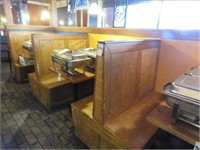 LOT, (2) 48" SINGLE SIDED WOOD BOOTH SEATS & (2)
